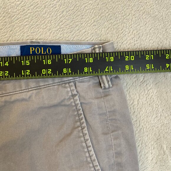Polo Ralph Lauren Mens Chino Pants 38x32 Stretch Straight Fit Beige Cotton Blend - Picture 3 of 16